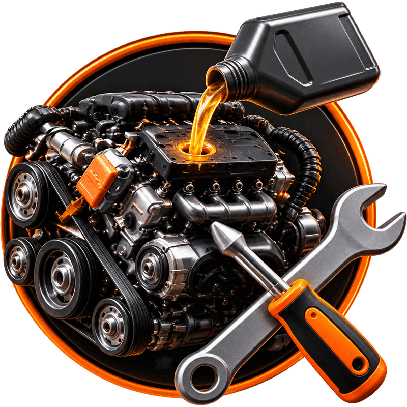 Cambio de aceite en el motor de un auto